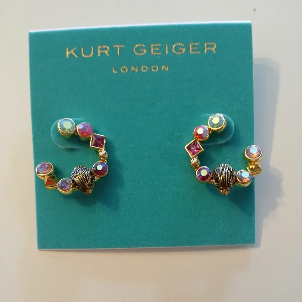 Kurt Geiger NWT STUNNING Iradescent Hoops With Dustbag VERY UNIQUE - Picture 4 of 6